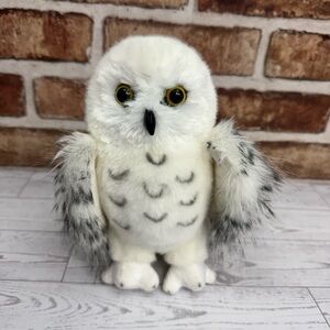 Douglas Wizard Snowy Owl Plush Stuffed Animal Black White Night Bird Cute 8”